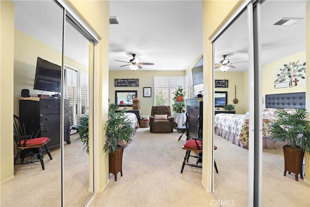 841 Bermuda Dr, Hemet, CA 92543 - hallway with carpet and healthy amount of natural light