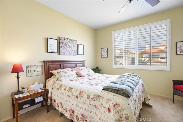 841 Bermuda Dr, Hemet, CA 92543 - carpeted bedroom featuring baseboards and ceiling fan