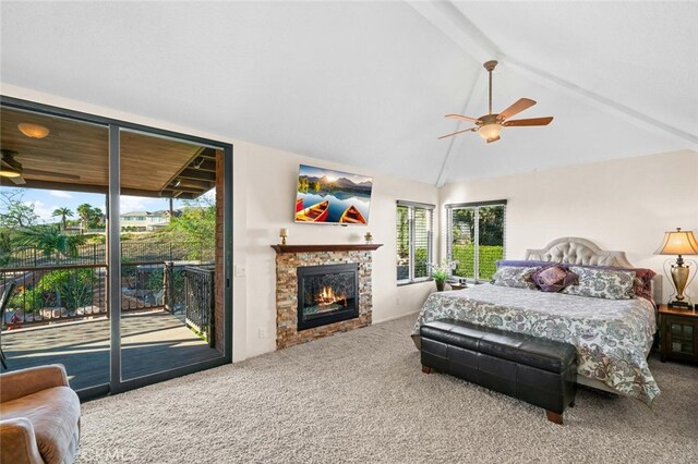 4187 Pepper Ave, Yorba Linda, CA 92886 - bedroom featuring carpet, access to exterior, and multiple windows