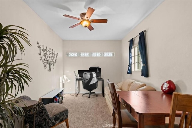 4187 Pepper Ave, Yorba Linda, CA 92886 - carpeted home office with ceiling fan