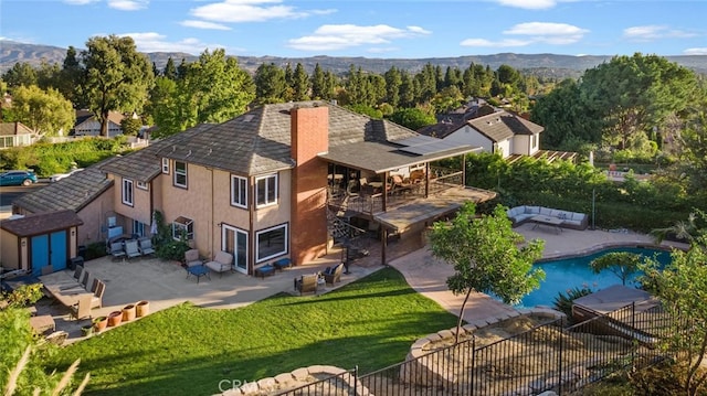 4187 Pepper Ave, Yorba Linda, CA 92886 - view from above of property featuring a mountainous background