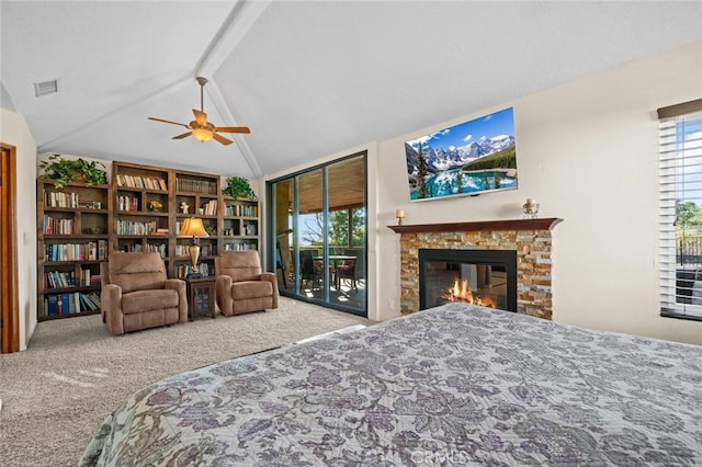 4187 Pepper Ave, Yorba Linda, CA 92886 - carpeted bedroom featuring a glass covered fireplace