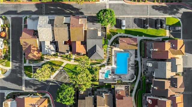 625 E Merion St, Ontario, CA 91761 - aerial view of property and surrounding area with a pool