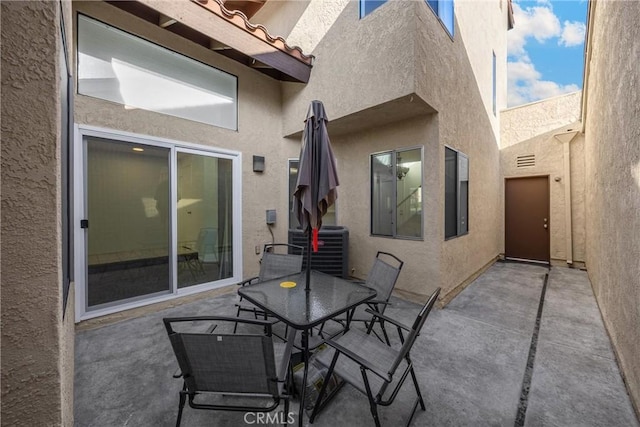 625 E Merion St, Ontario, CA 91761 - view of patio / terrace featuring outdoor dining space and central air condition unit