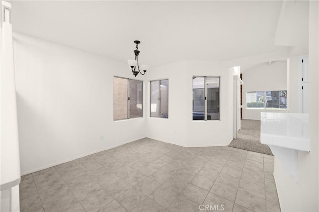625 E Merion St, Ontario, CA 91761 - unfurnished room featuring a chandelier and baseboards