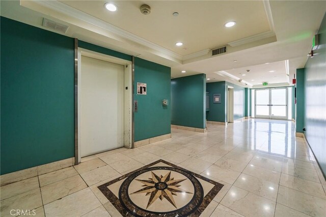 3061 W 12th Pl Unit 101, Los Angeles, CA 90006 - common area with ornamental molding and recessed lighting