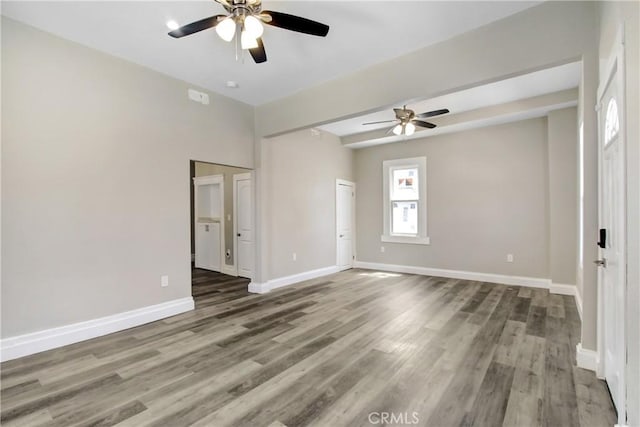 1835 Martin Luther King Blvd, Riverside, CA 92507 - unfurnished room featuring ceiling fan, wood finished floors, and baseboards