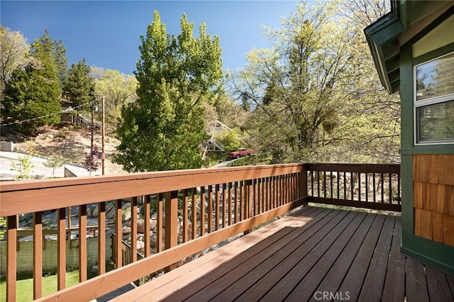 32296 Fern Dr, Running Springs, CA 92382 - view of wooden deck