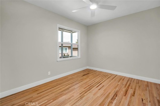 2607 Nearcliff St, Torrance, CA 90505 - unfurnished room with baseboards, wood finished floors, and ceiling fan