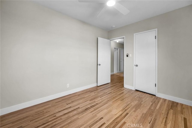 2607 Nearcliff St, Torrance, CA 90505 - unfurnished bedroom featuring light wood-style floors, baseboards, and a ceiling fan