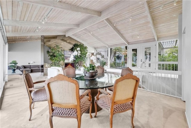 537 Dunnegan Pl, Laguna Beach, CA 92651 - sunroom / solarium with rail lighting, healthy amount of natural light, and french doors