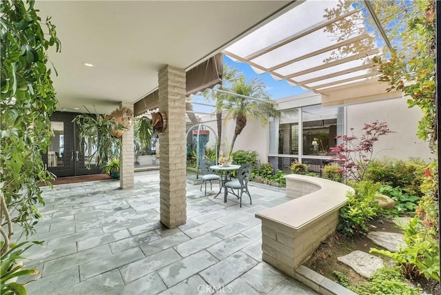 537 Dunnegan Pl, Laguna Beach, CA 92651 - view of patio with french doors and a pergola
