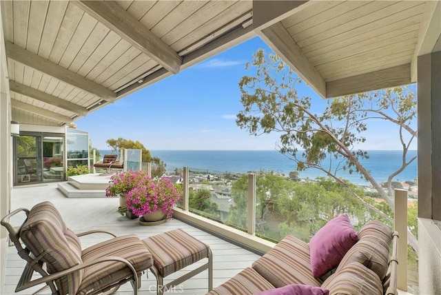 537 Dunnegan Pl, Laguna Beach, CA 92651 - balcony featuring a water view
