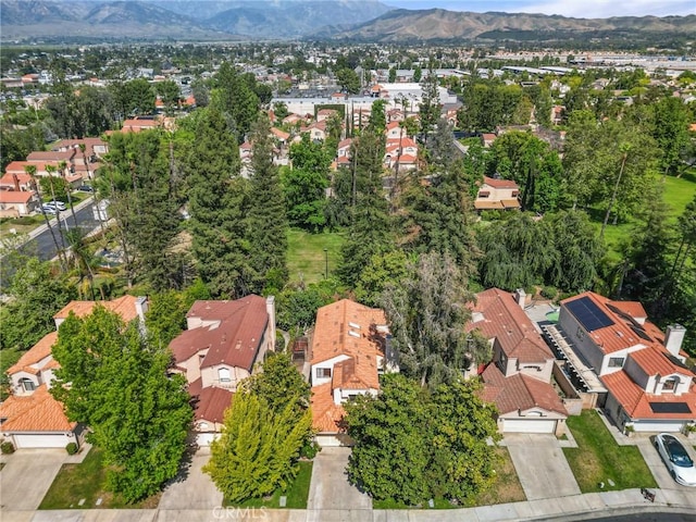 1234 Via Palermo, Redlands, CA 92374 - aerial perspective of suburban area featuring a mountainous background
