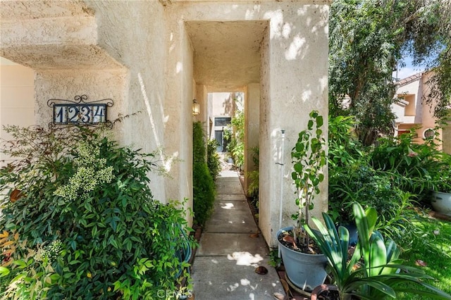 1234 Via Palermo, Redlands, CA 92374 - view of exterior entry with stucco siding