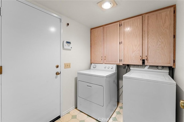 1234 Via Palermo, Redlands, CA 92374 - laundry room featuring washer and clothes dryer, cabinet space, and baseboards