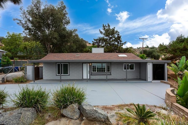 12049 Coping Pl, Lakeside, CA 92040 - view of front facade with a chimney and a shingled roof