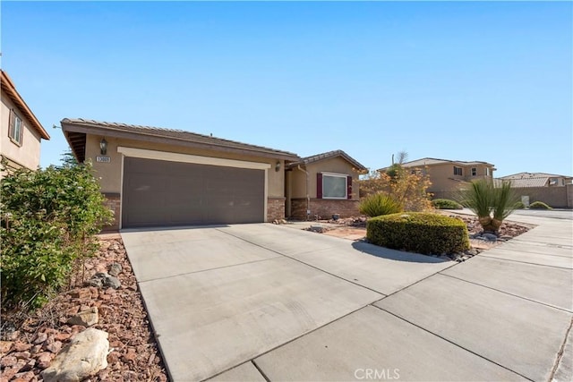13009 Cerritos Ct, Hesperia, CA 92344 - single story home featuring driveway, a garage, stucco siding, and a tile roof