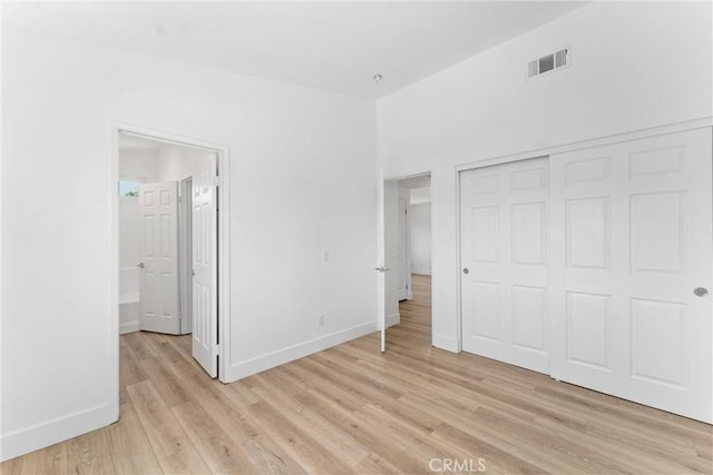 8798 Crest View Dr, Corona, CA 92883 - unfurnished bedroom featuring light wood-style flooring, baseboards, and a closet