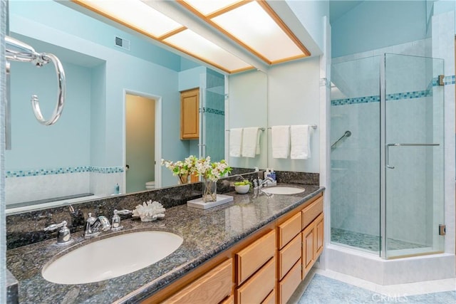1049 Fairview Ave Unit 5, Arcadia, CA 91007 - full bath with a shower stall, toilet, and double vanity