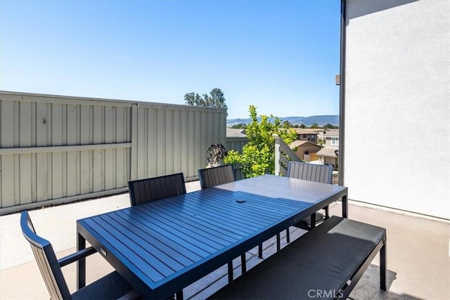 4029 Bernardo Dr, San Luis Obispo, CA 93401 - view of patio featuring outdoor dining area and a mountain view