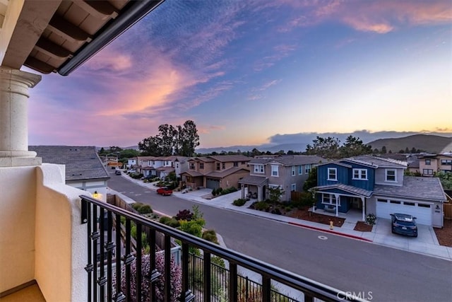 4029 Bernardo Dr, San Luis Obispo, CA 93401 - balcony at dusk featuring a residential view