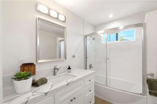 14911 Van Buren Ave, Gardena, CA 90247 - bathroom with vanity and combined bath / shower with glass door