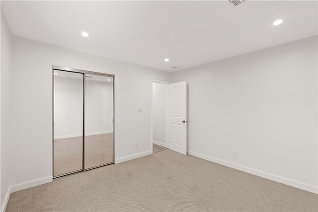 14911 Van Buren Ave, Gardena, CA 90247 - unfurnished bedroom featuring recessed lighting, carpet floors, baseboards, and a closet