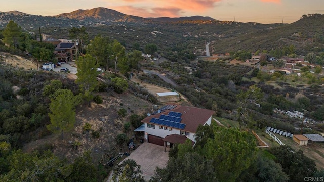 20591 Sycamore Springs Rd, Jamul, CA 91935 - aerial view at dusk of a mountain view