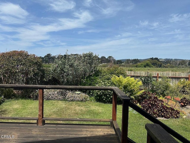 944 Stewart St, Fort Bragg, CA 95437 - wooden deck with a lawn