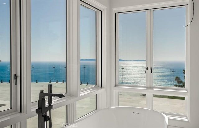 31 N Vista De Catalina, Laguna Beach, CA 92651 - sunroom / solarium featuring french doors and a water view