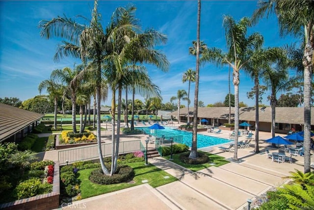 8933 Yolo Cir Unit 1308-A, Huntington Beach, CA 92646 - community pool with a patio