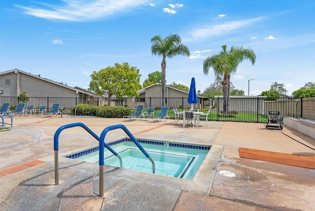 8933 Yolo Cir Unit 1308-A, Huntington Beach, CA 92646 - view of pool featuring a hot tub and a patio