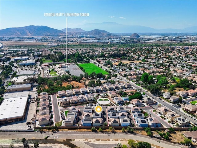 1782 Park Place Ln, Riverside, CA 92501 - aerial perspective of suburban area with a mountain backdrop