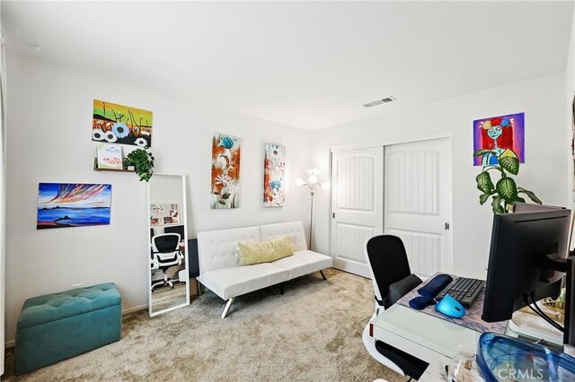 1782 Park Place Ln, Riverside, CA 92501 - office area featuring carpet and baseboards
