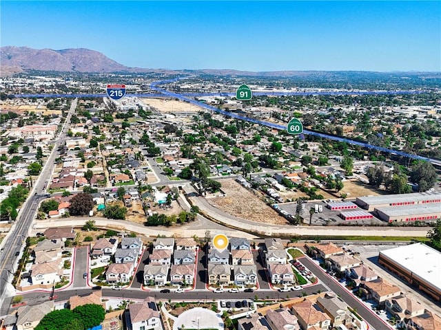 1782 Park Place Ln, Riverside, CA 92501 - aerial perspective of suburban area with a mountain backdrop