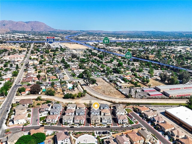 1782 Park Place Ln, Riverside, CA 92501 - aerial perspective of suburban area featuring a mountainous background