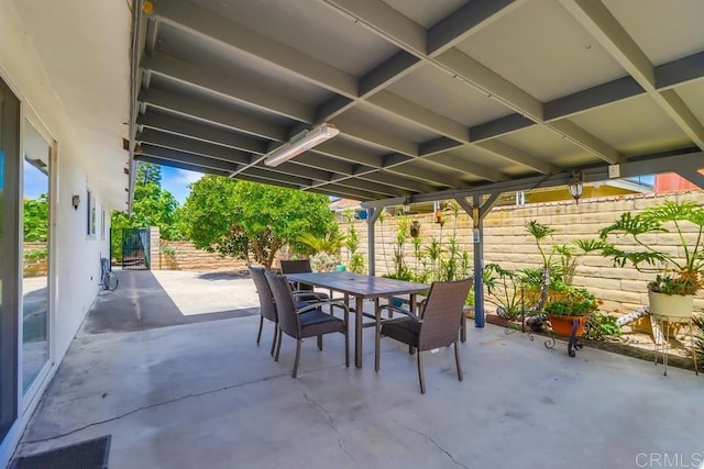 817 Cedar Ave, Chula Vista, CA 91911 - fenced backyard with outdoor dining space and a patio area