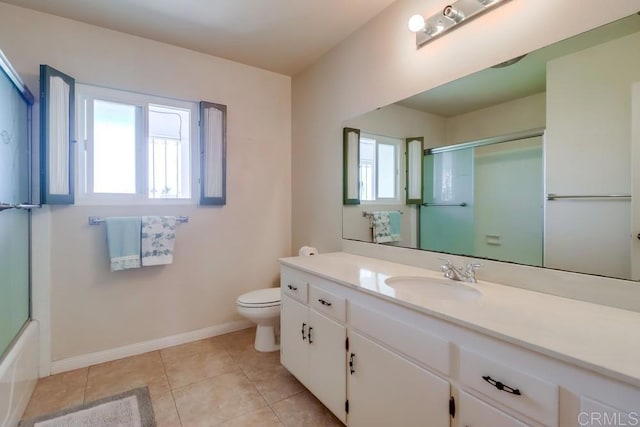 817 Cedar Ave, Chula Vista, CA 91911 - full bath featuring vanity, toilet, baseboards, and tile patterned floors
