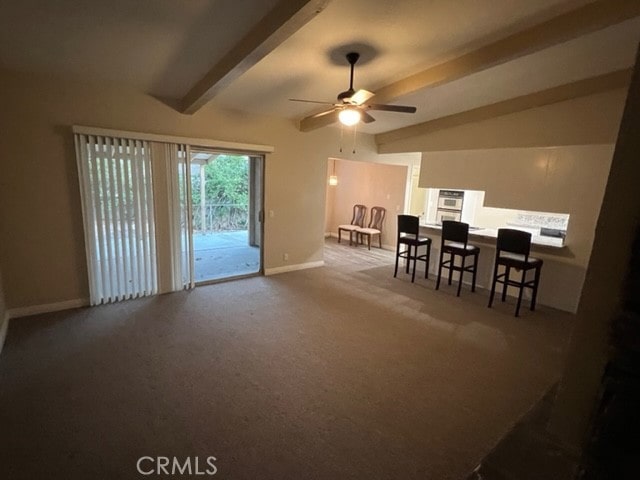 108 Limestone Rd, Claremont, CA 91711 - dining space featuring a ceiling fan, baseboards, and carpet