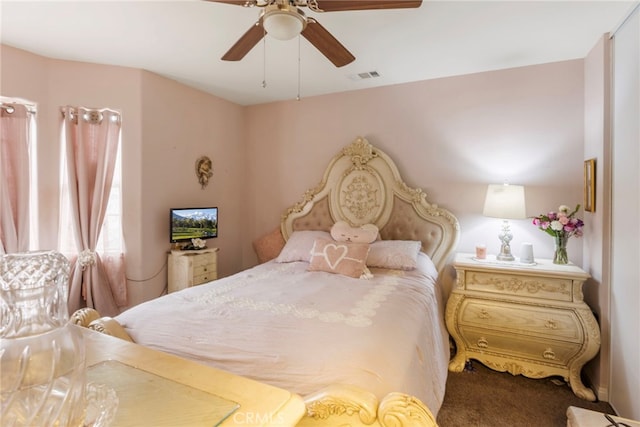 4950 N Treanor Ave, Covina, CA 91724 - bedroom with carpet flooring and a ceiling fan