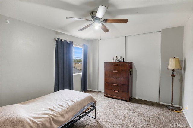 4950 N Treanor Ave, Covina, CA 91724 - carpeted bedroom featuring baseboards and ceiling fan
