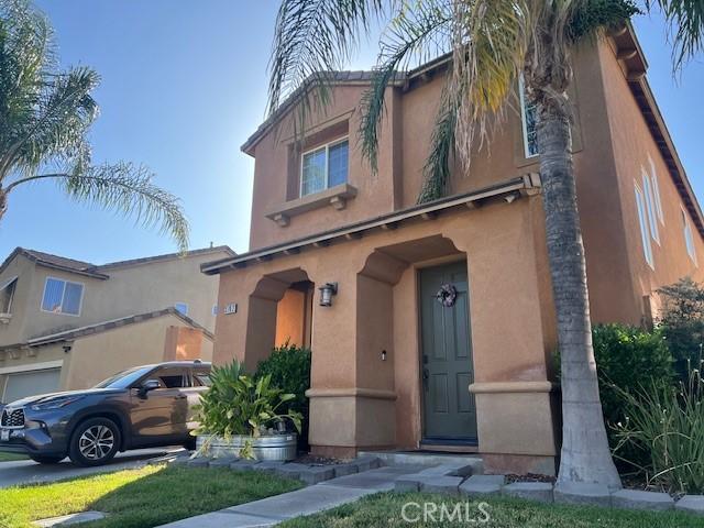3762 Segovia Dr, Perris, CA 92571 - view of front facade with stucco siding