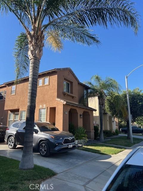 3762 Segovia Dr, Perris, CA 92571 - view of front facade with stucco siding
