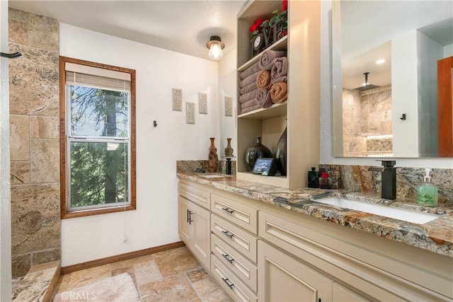 1213 Jungfrau Dr, Crestline, CA 92325 - indoor dry bar featuring stone tile floors and baseboards