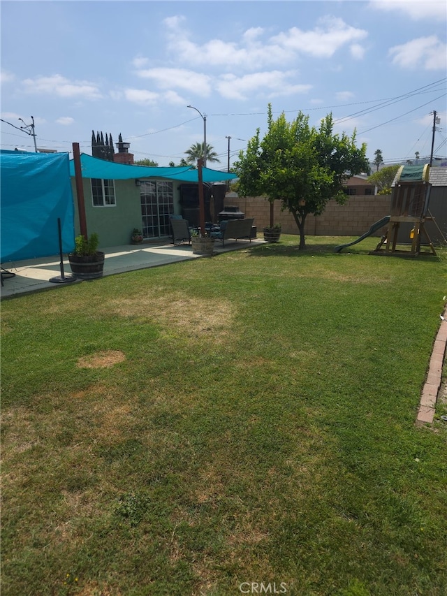 1417 Batson Ave, Rowland Heights, CA 91748 - view of yard with a patio area and a playground