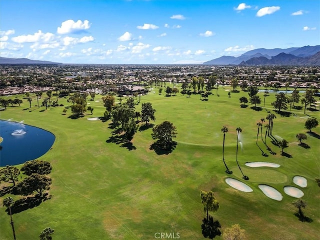 41810 Woodhaven Dr E, Palm Desert, CA 92211 - aerial perspective of suburban area with a water and mountain view and a local golf course
