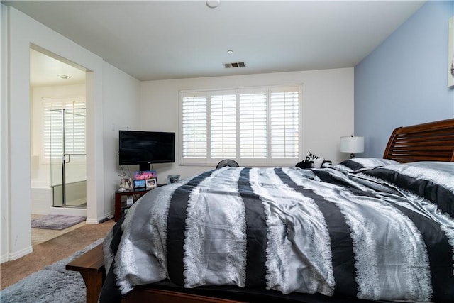 15345 Chive Ln, Fontana, CA 92336 - bedroom with carpet, multiple windows, baseboards, and ensuite bathroom