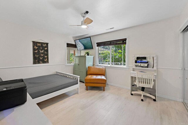 2042 Pheasant Run, Fallbrook, CA 92028 - bedroom with wood finished floors and ceiling fan