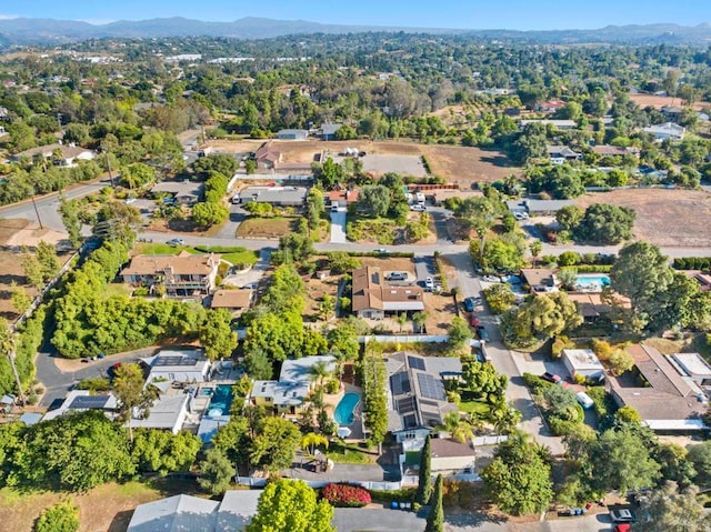 2042 Pheasant Run, Fallbrook, CA 92028 - aerial view of property and surrounding area featuring nearby suburban area and mountains